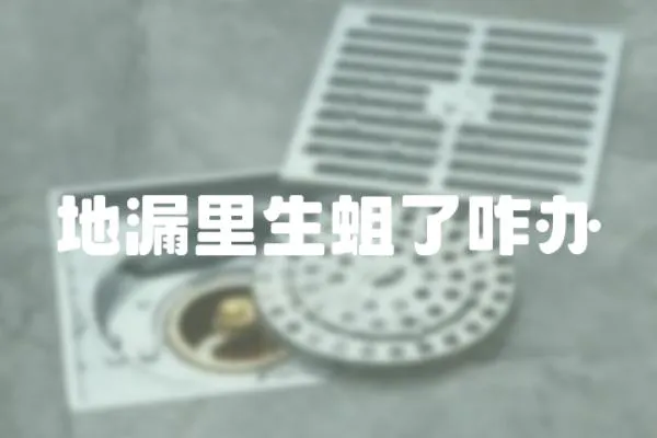 地漏里生蛆了咋辦