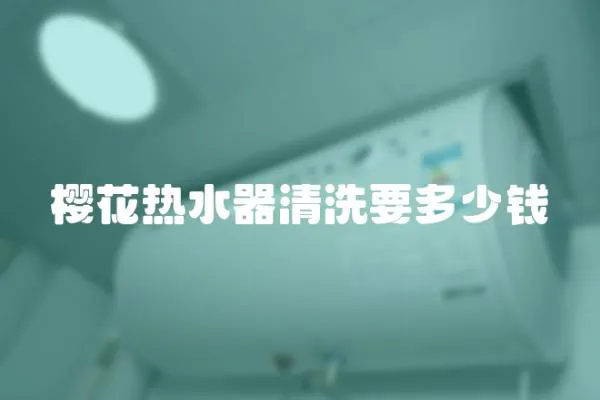 櫻花熱水器清洗要多少錢