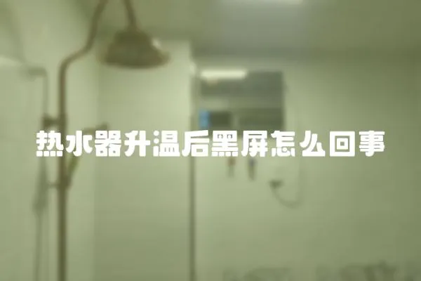 热水器升温后黑屏怎么回事