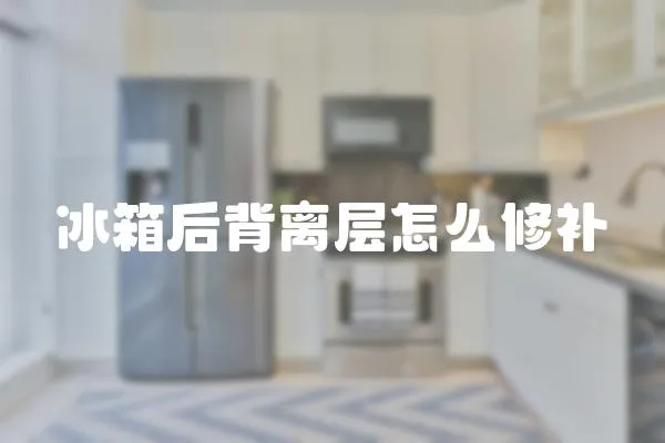 冰箱后背離層怎么修補