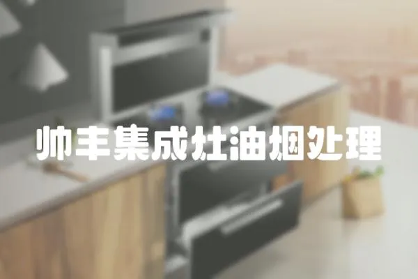 帥豐集成灶油煙處理