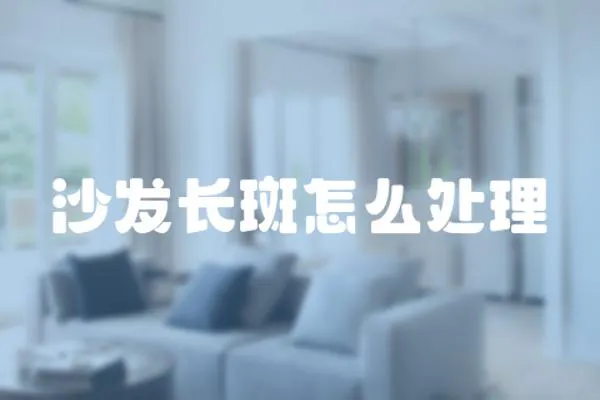 沙發長斑怎么處理