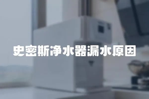 史密斯凈水器漏水原因