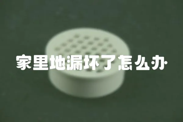 家里地漏壞了怎么辦