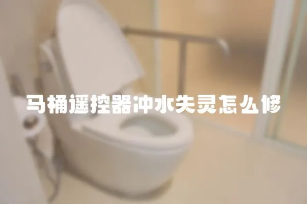 馬桶遙控器沖水失靈怎么修