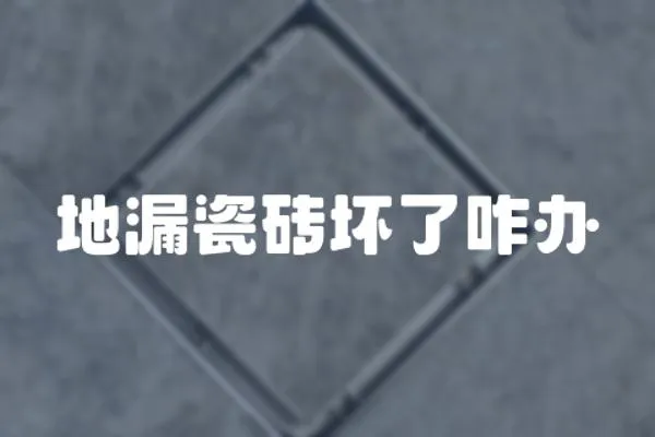 地漏瓷磚壞了咋辦