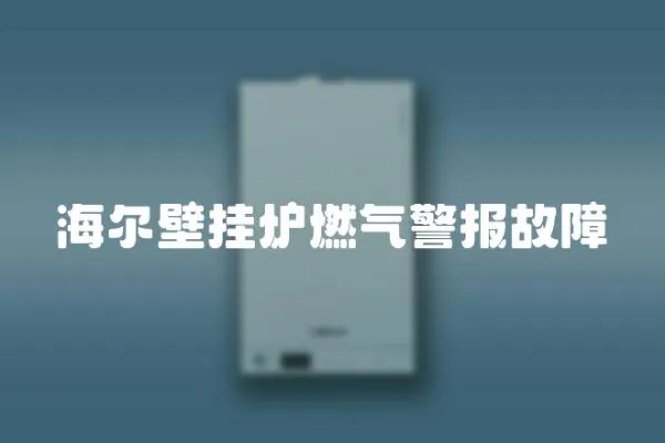 海爾壁掛爐燃氣警報故障