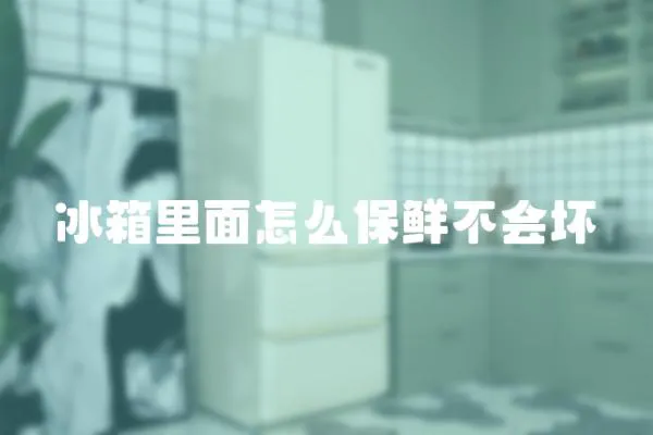 冰箱里面怎么保鮮不會壞