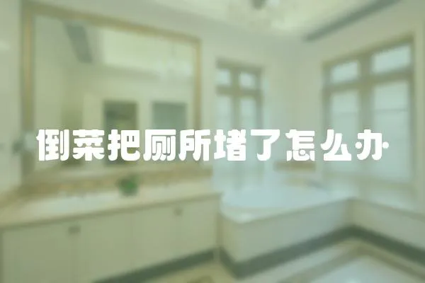 倒菜把廁所堵了怎么辦