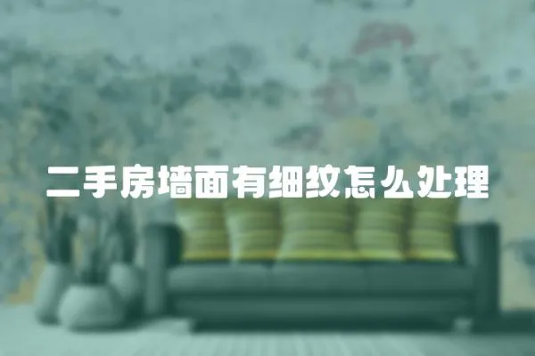 二手房墻面有細紋怎么處理