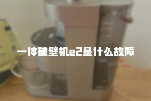 一體破壁機e2是什么故障