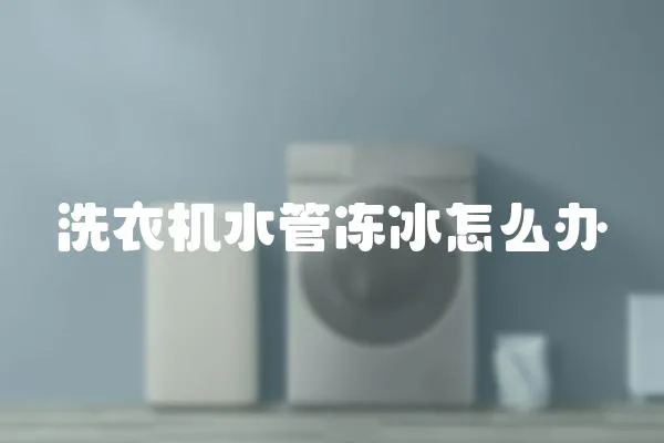 洗衣機(jī)水管凍冰怎么辦