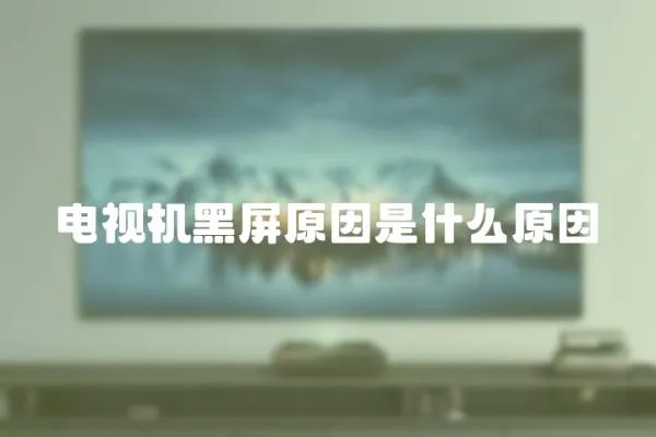 電視機黑屏原因是什么原因