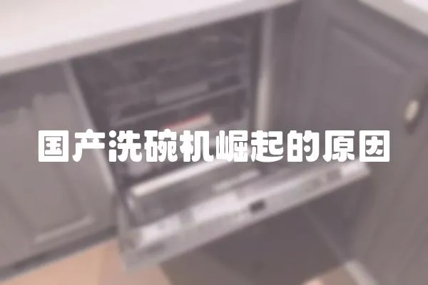 國產洗碗機崛起的原因