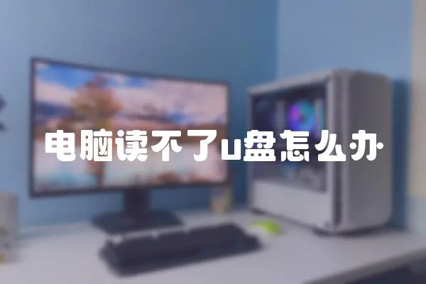 電腦讀不了u盤怎么辦