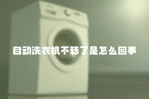 自動洗衣機(jī)不轉(zhuǎn)了是怎么回事