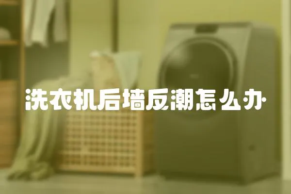 洗衣機后墻反潮怎么辦