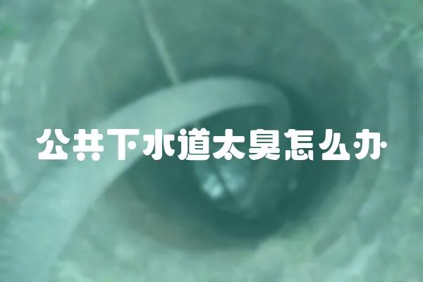 公共下水道太臭怎么辦