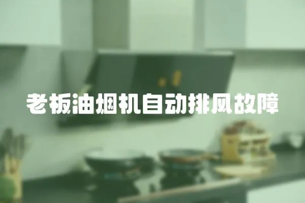 老板油煙機自動排風故障