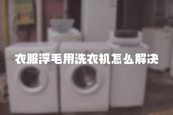 衣服浮毛用洗衣機怎么解決