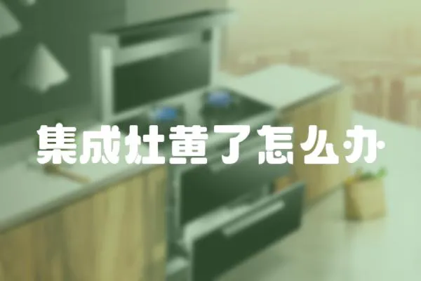 集成灶黃了怎么辦