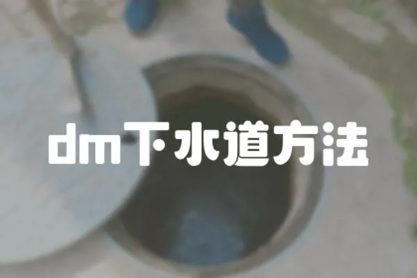 dm下水道方法