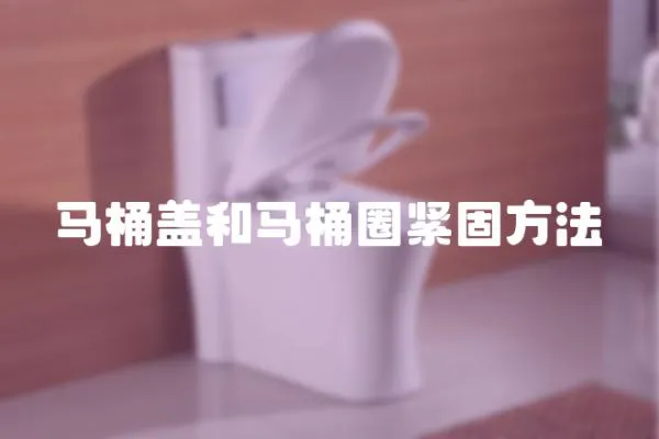 馬桶蓋和馬桶圈緊固方法