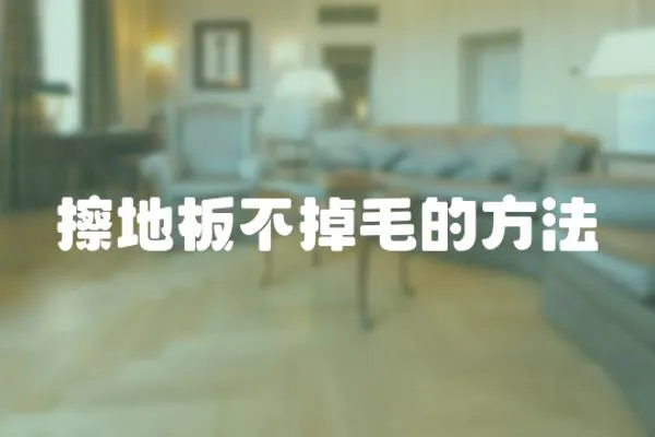 擦地板不掉毛的方法
