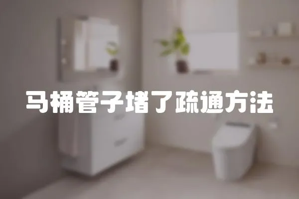 馬桶管子堵了疏通方法