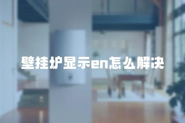 壁掛爐顯示en怎么解決