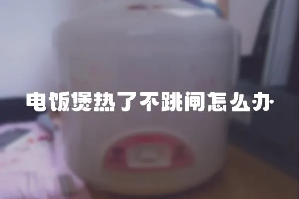電飯煲熱了不跳閘怎么辦
