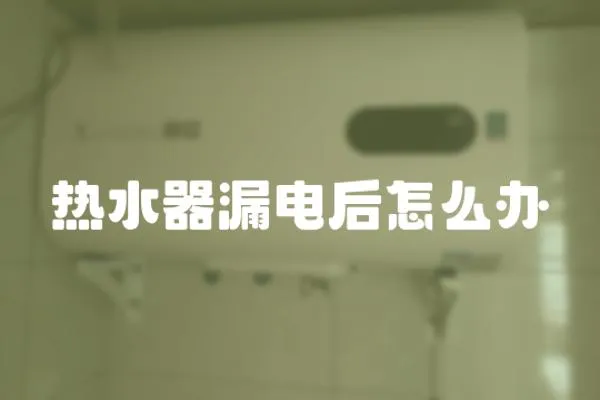 熱水器漏電后怎么辦