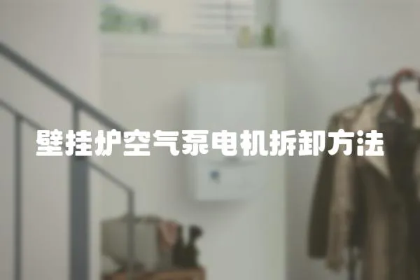 壁掛爐空氣泵電機拆卸方法