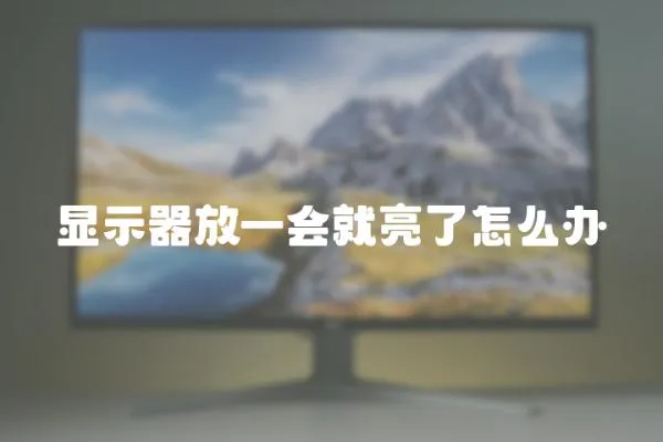 顯示器放一會就亮了怎么辦