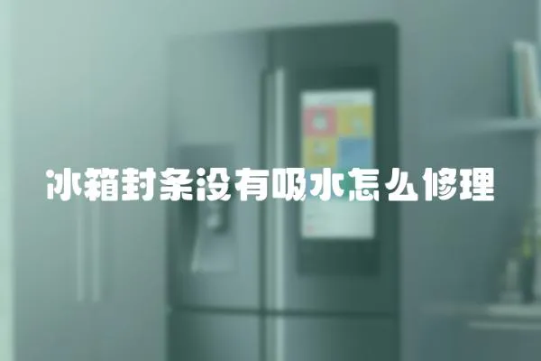 冰箱封條沒有吸水怎么修理