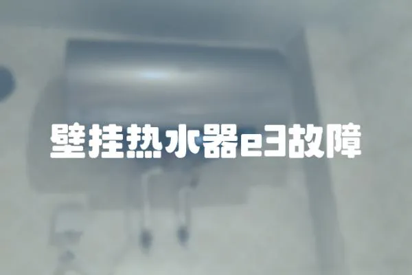 壁掛熱水器e3故障