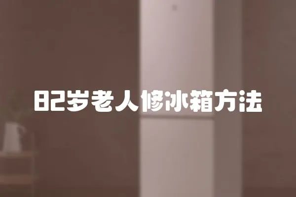 82歲老人修冰箱方法