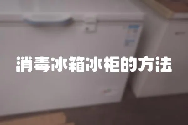 消毒冰箱冰柜的方法