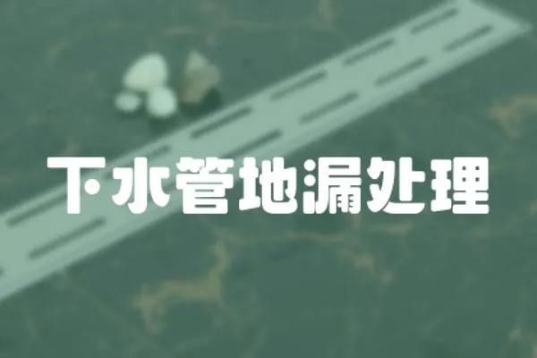 下水管地漏處理