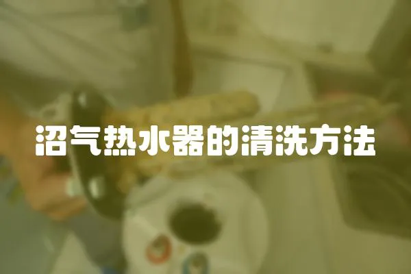 沼氣熱水器的清洗方法