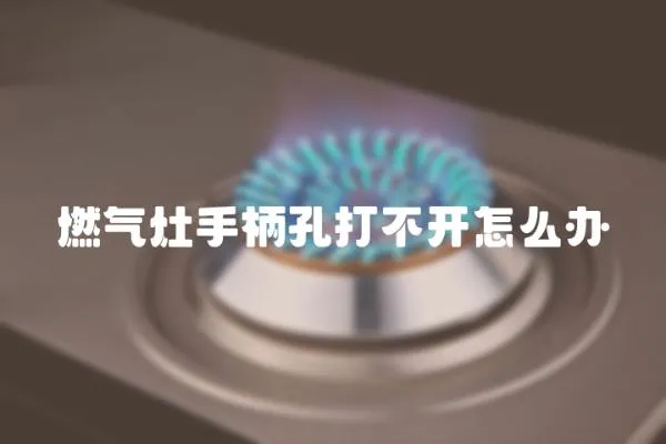 燃氣灶手柄孔打不開怎么辦