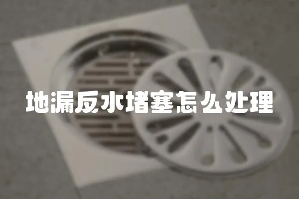 地漏反水堵塞怎么處理