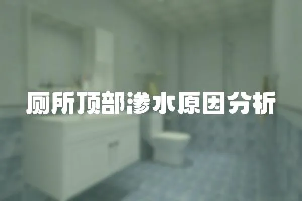 廁所頂部滲水原因分析
