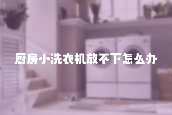 廚房小洗衣機放不下怎么辦