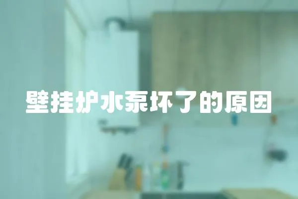 壁掛爐水泵壞了的原因