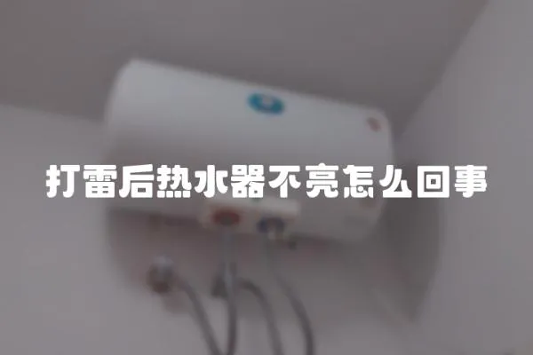 打雷后熱水器不亮怎么回事