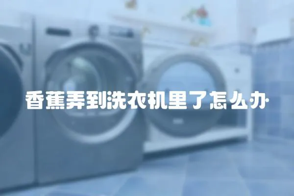 香蕉弄到洗衣機里了怎么辦