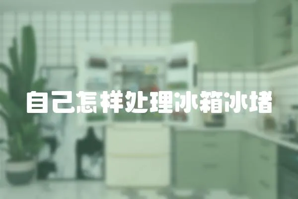 自己怎樣處理冰箱冰堵