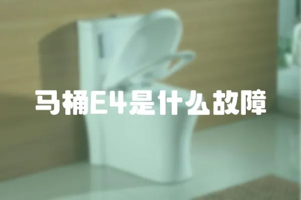馬桶E4是什么故障