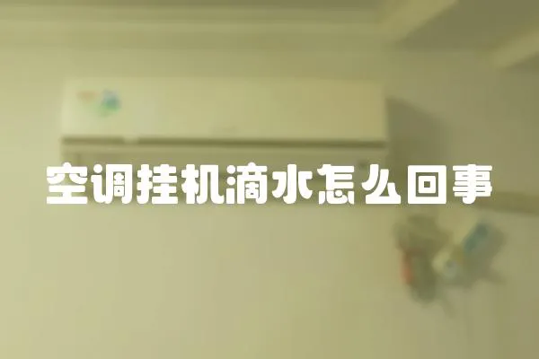 空調掛機滴水怎么回事